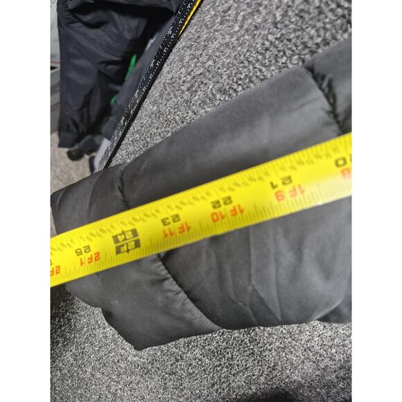 US Polo Assn Puffer Jacket Womens Medium Black Hood Faux Fur Long Zip Warm - Picture 11 of 12